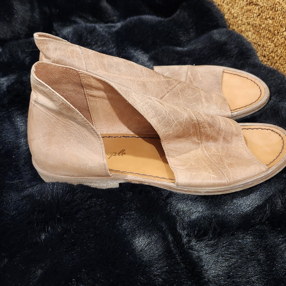 Free People Mont Blanc Tan Asymetrical Sandals